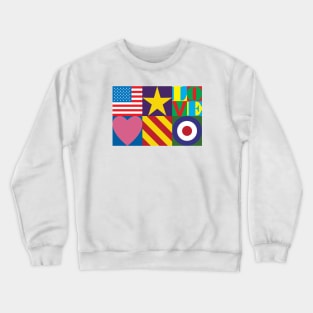 Pop Art Symbols - USA Crewneck Sweatshirt